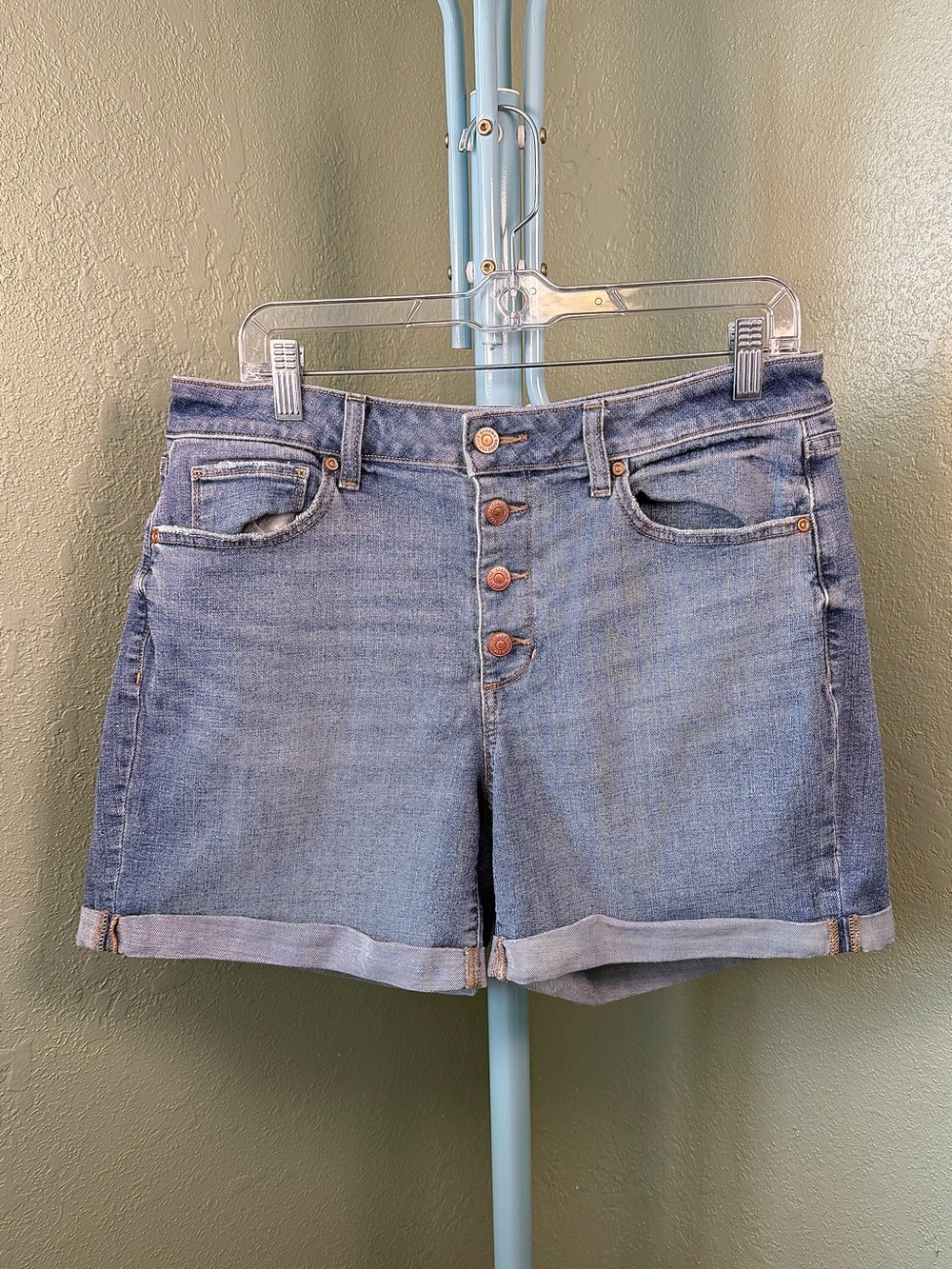 Sonoma Light Blue Button-Front Denim Shorts